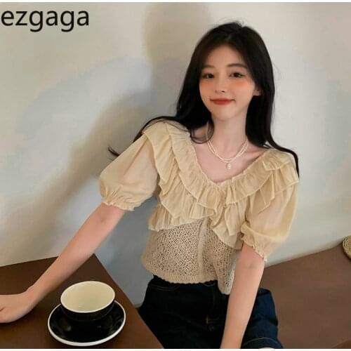 Трикотажные блузки Ezgaga China At AliExpress