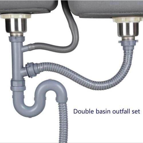 Kitchen stainless steel double tank single tank downcomer accessories sink filter screen wash basin anti blocking water outlet