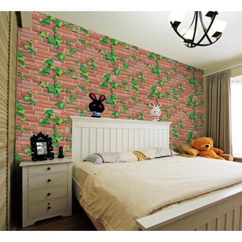 Creative Brick Climbing Tiger Plant Wall Stickers Art Wall Decal Wall Decor Indoor Murals SA-1006