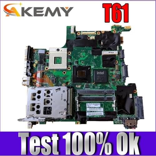 Akemy 41W1487 42W7868 14.1'' Inch Notebook PC Main Board For Lenovo Thinkpad T61 Motherboard System Board DDR2 Free CPU