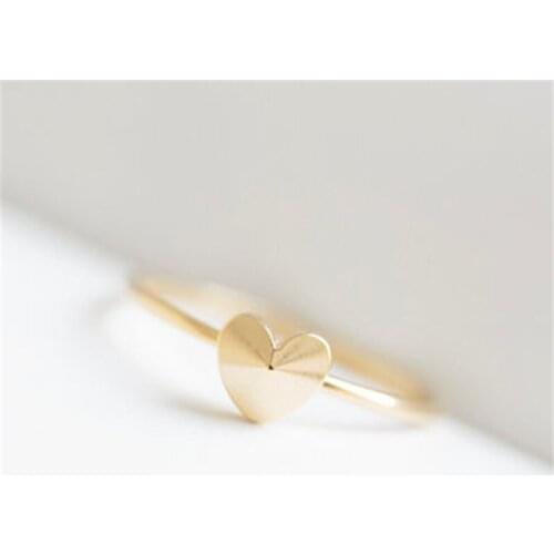 Fashion small hearts ring, three-dimensional convex heart-shaped rings Color rings for women