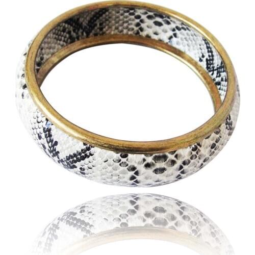 Fashion women jewelry snake leather bracelet vintage jewelry quality bangle