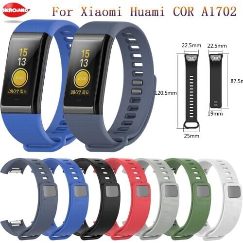 Soft Silicone WatchBand for Xiaomi Huami Amazfit Cor A1702 bracelet replacement wriststrap for Huami Amazfit Cor A1702 watchband