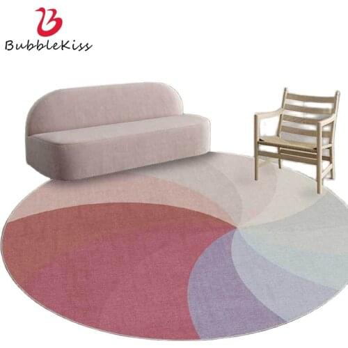 Bubble Kiss 2020 Hot Sale Colorful Modern Round Irregular Rainbow Carpet Living Room Decor Carpet Home Decor Kids Room Area Rug