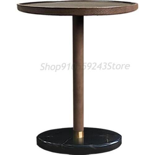 New Chinese Solid Wood Small Coffee Table Sofa Side Table Bedside Table Cabinet Balcony Bay Window Table Simple Side Table