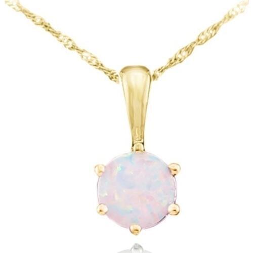 Fashion Imitation Opal Pendant Necklace Round Geometric Necklace For Women Accessories Statement Bohemian Jewelry Wedding Gift