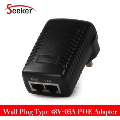 POE Injector 48V 0.5A POE Power Over Ethernet Adapter For IP Security Camera POE Pin US/EU/UK/AU Available