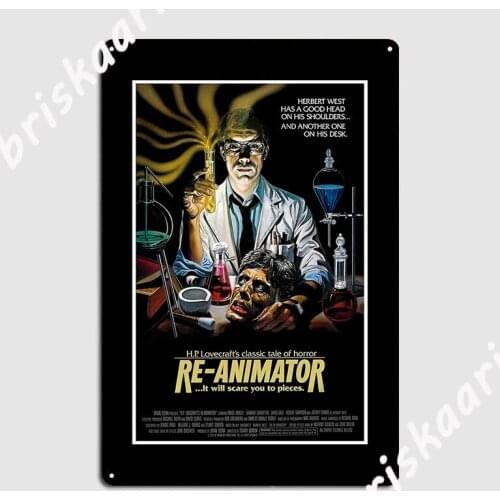 Re Animator Poster Metal Plaque Living Room Club Party Retro Wall Decor Tin sign Posters