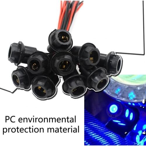 30% Dropshipping!!10Pcs Wiring Socket High Efficient Heat-resistant Black Heavy Duty T10 Bulb Harness Pigtail for Motorcycle