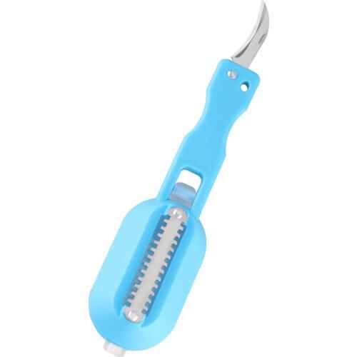 Fish Skin Brush Fast Remove Fish Scale Scraper Planer Tool Fish Scaler Fishing Knife Cleaning Tools Kitchen Cooking Accessorie
