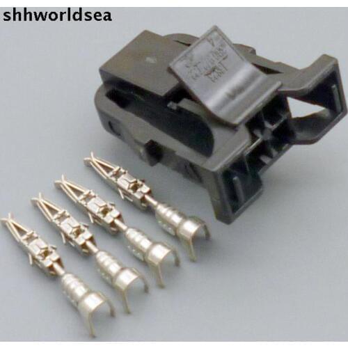 Shhworldsea 5/30/100sets 4 hole 4pin connector plug car modified car connector with terminal 3B0972722 3B0 972 722