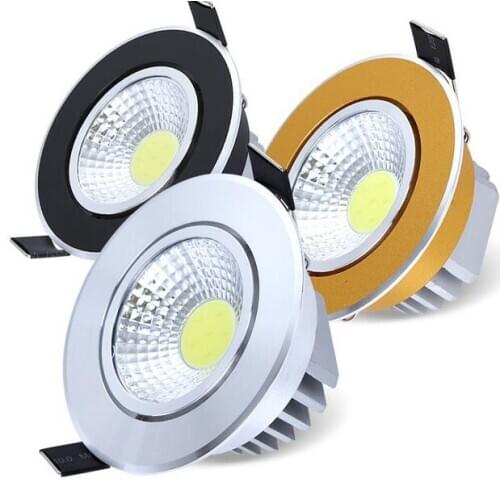 Super Bright Recessed LED Dimmable Downlight COB 3W 5W 7W 9W 12W LED Spot light LED decoration Ceiling Lamp AC 110V 220V