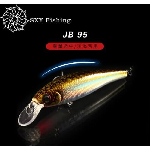 SXY FISHING JB 95 JB 120 Classical Mino lure Strengthening slots hook Fake bait Target of attack bass culter alburnus Sebastodes