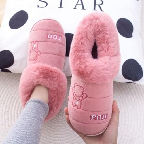MCCKLE Women Slippers Womens Plush Home Winter Warm Shoes Ladies Soft Non-Slip Indoors Bedroom Floor Flats Female Slipper 2021