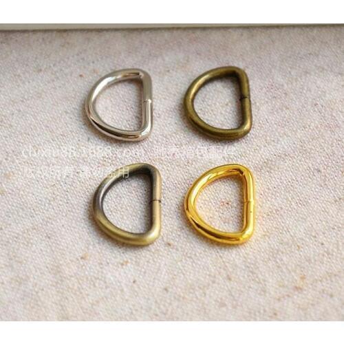 30pcs/lot Vintage Metal D ring 1.2cm buckles garment clothes DIY Needlework Luggage Sewing handmade Bag purse buttons LW0457