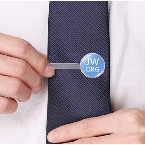 2018 New Steampunk Jehovahs Witnesses Tie Clip JW.ORG High Quality Clip Round Hand Craft Jewelry Glass Dome Clips