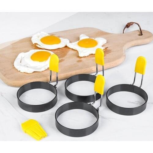 Stainless Steel Fried Egg Pancake Shaper Omelette Mold Mould Frying Egg Cooking Tools Kitchen Accessories Gadget Rings