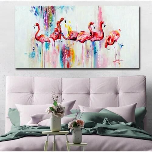 Animal Flamingo Poster Canvas Wall Art Pictures Nordic Canvas Painting Modern Living Room Home Decoracion No Frame