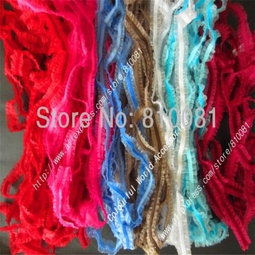 1/4" 6mm 100% nylon Organza Sheer Velvet Ribbon for gift hair ribbons bows Garment Accessory mixed colors