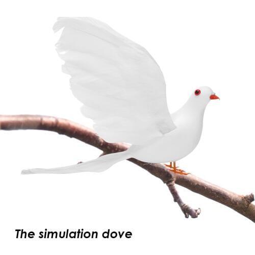 1pc Simulation Foam White Pigeon Bird Fake Artificial Imitation Feather Bird Wedding Living Room Decoration Home Garden Ornament