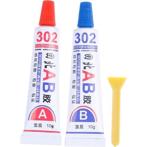 2pcs Super AB Glue Iron Stainless Steel Aluminium Alloy Glass Plastic Wood Ceramic Marble Strong Quick-drying Epoxy Adhesive