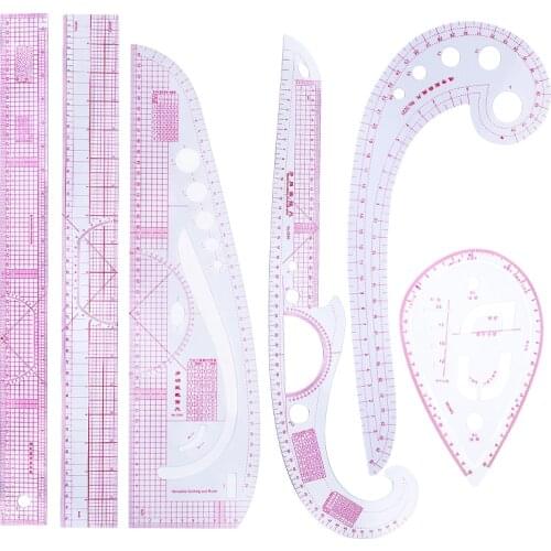 6/7/9/15pcs Set Practical Sewing French Curve Cutting Ruler Measure Dressmaking Tailor Cutting Craft Scale Designer Drawing Tool