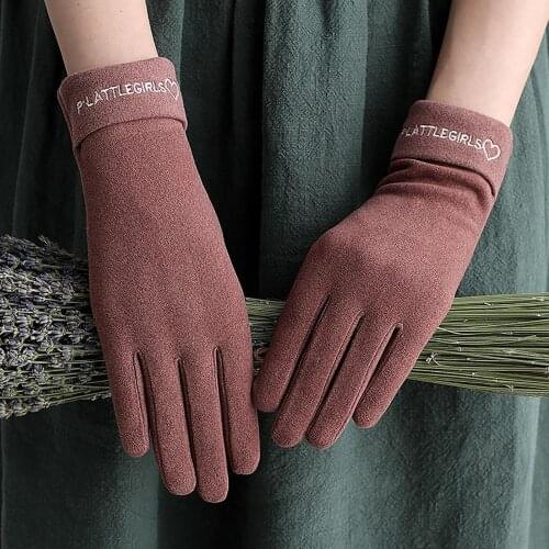 60% Dropshipping!!Women Winter Warm Thicken Touch Screen Gloves Full Finger Riding Cycling Mittens