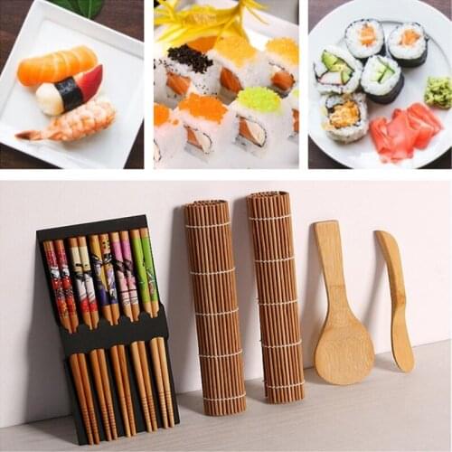 9 PCS/Set Japanese DIY Sushi Maker Set Rice Kitchen Sushi Making Kit Sushi Mold Set For Sushi Roll Cooking Tools