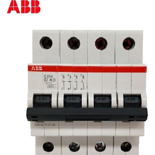 ABB Miniature Circuit Breaker S204 4P TYPE D 1A 2A 3A 4A 6A 10A 16A 20A 25A 32A 40A 50A 63A