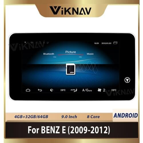 Android 9.0 Car Multimedia Player GPS Navigation For-Benz E Class 2009-2012 BT TV Head Unit Stereo Radio Tape