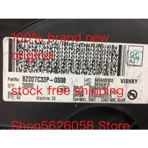 BZD27C33P-GS08 BZD27C33P SOD123 100% new original freeshipping 50PCS/LOT STOCK