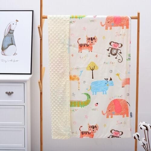 LuMengYi Summer Baby Blanket Minky Newborn Thin Blanket Kids Girl Boy Toddler Bedding Swaddle Animal Paradise Gifts Blanket