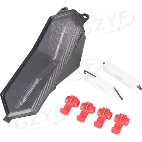 E-Mark Integrated LED Motorcycle Rear Tail Brake Light Turn Signal Lamp Taillight Lens For YAMAHA YZF R1 2015 2016