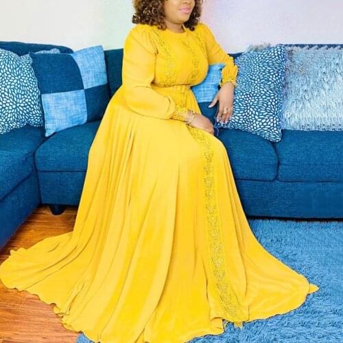 Elegant Long Dress Women for Wedding Guest Floor Length Lace High Waisted Full Sleeve Fashion Evenig Night Party Vestidos Mujer