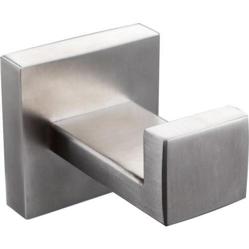 Leyden Europe Brushed Wall Mounted 304 Stainless Steel Robe Hook Antirust Silver Bed Room Clothes Hook Bathroom Hardware