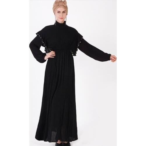 Muslim Dresses Robe Caftan Jeleba Abaya Cardigan Djelaba Long Dress Turkish Clothing Bead Kimono Maxi Robe Musulman Femme Turque