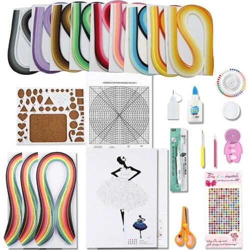 Paper Quilling Kit Art Paper DIY Craft with Tools 45 Colors 900 Strips Quilling Play Set for Make Christmas Gift Home Decoration