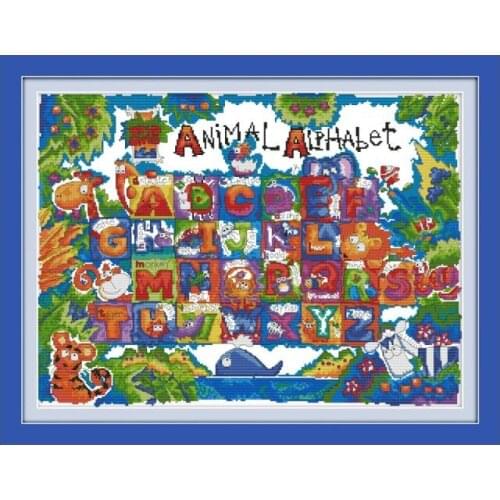 Letters(1) Patterns Counted Cross Stitch Kits Sale 14CT 11CT Print Fabric Handmade Embroidery Thread Kits DIY Needlework Crafts