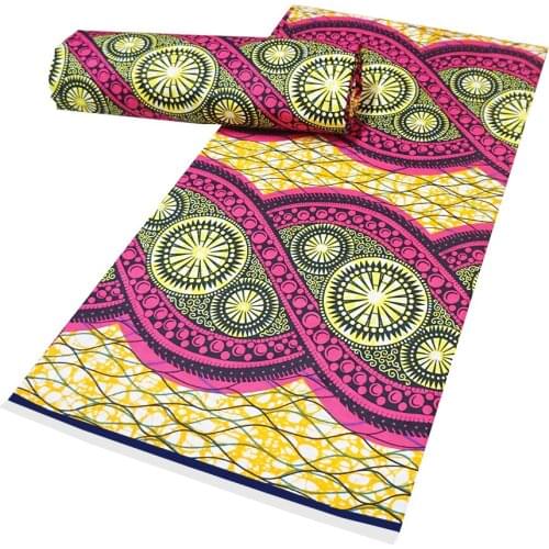 Latest Fashion Design Popular African Ankara Real Wax Fabric 100% Cotton Soft Nigeria Style Wax Fabric For Dress