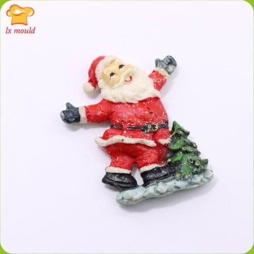 LXYY New Santa Fondant Silicone Mould, Chocolate Cake Silicone Mold, Aroma Gypsum Soap Molds