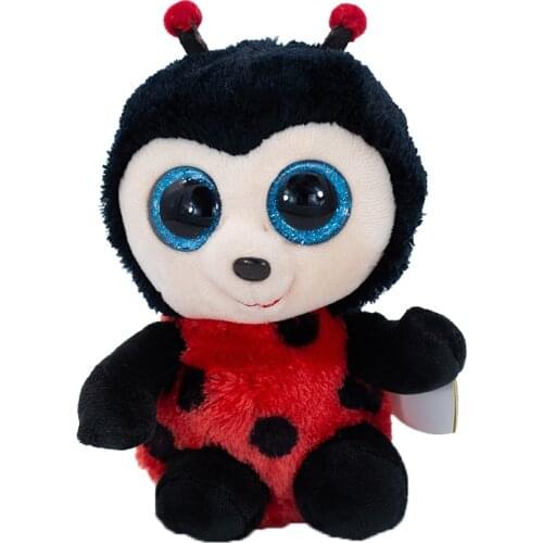 New 6" 15cm Ty Beanie Boos Big Eyes Stuffed Pea Plush Animal Soft Ladybug Collection Doll Boy Girl Birthday Christmas Gift