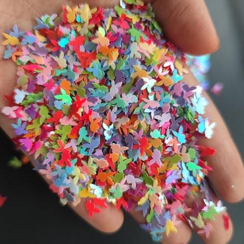 50g 6mm Nail Rabbit Head Paillettes Loose Sequins for Crafts Glitter Confetti Nail Art Decoration Pearl Flakes DIY Accessories