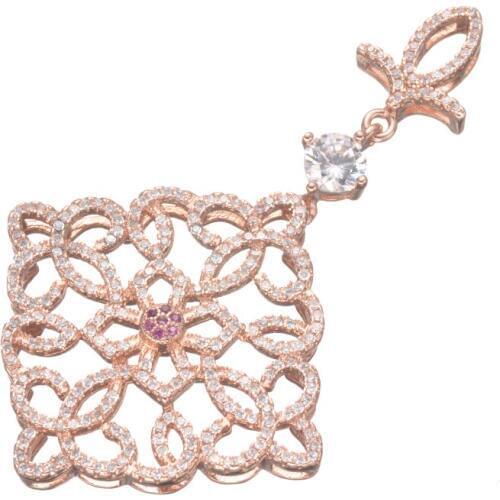 Supplies For Jewelry Shining Zircon Flower Floating Charms For Jewelry Making Diy Micro Pave Dangle Beads Bijoux Berloques