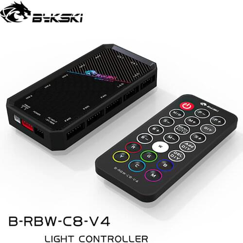 Bykski B-RBW-C8 V4 8+4 Channels 5v RGB RBW LED/FAN Remote Controller