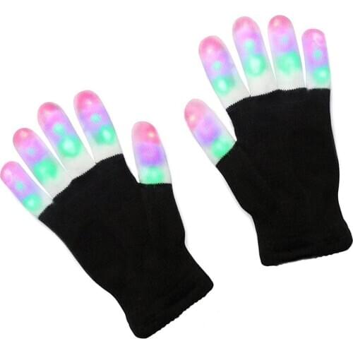 LED Gloves battery power Finger Lights Toys with Colorful Lights Rave male/female boy/girl Gloves For Party, Holidays, Christmas