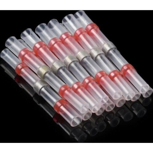 100PCS Heat Shrink Soldering Sleeve Terminals Insulated Waterproof Butt Connectors Kit Electrical Wire Soldered Terminals