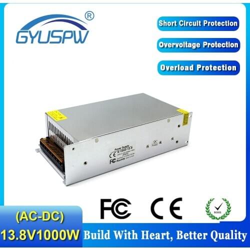 13.8V 72.5A 1000W Transformer 110v 220v AC to DC Single Output Adjustable power supply For Camera router Equipment CCTV Repeater