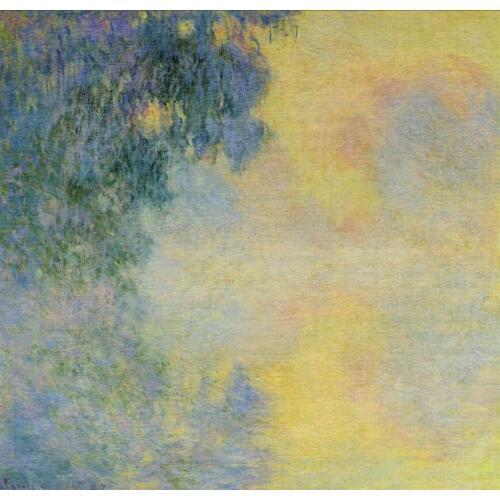High quality Oil painting Canvas Reproductions Misty Morning on the Seine, Sunrise (1897) By Claude Monet hand painted