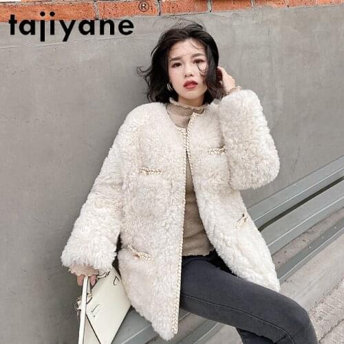 Women Coats Winter 2021 Real Fur Coat Woman 100% Wool Jakcets Female Sheep Shearing Clothing Mujer Parkas TN467