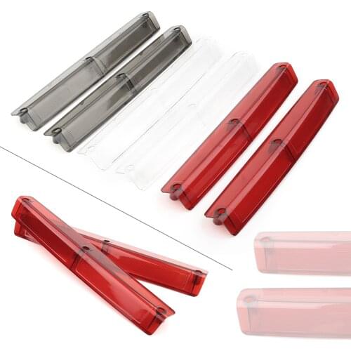 1 Pair Motorcycle Side Light Lens Covers for Harley Touring FLHTC Tour Pack Pak Trunk 1996-2013 3Colors